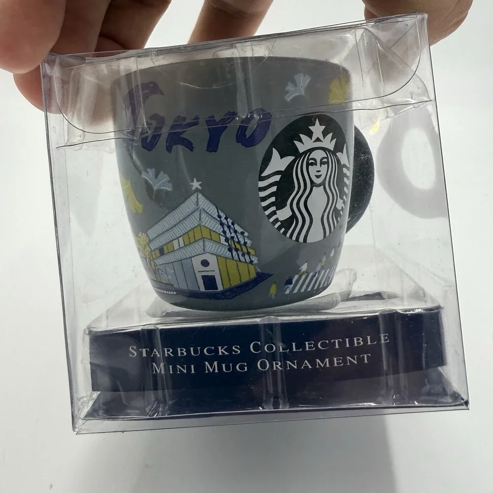 Starbucks Tokyo Shibuya Hachi Shiba inu collectible Mini mug Ornament 2in